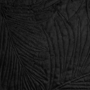 170 x 210 Quilted Velvet Luiz4 Black Bedspread