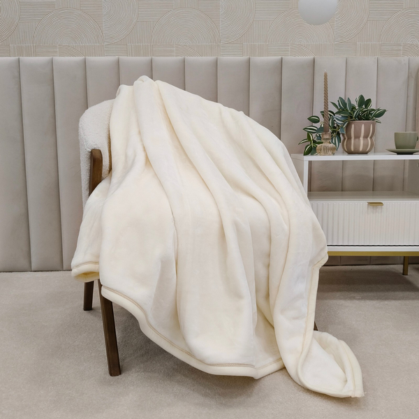 Koc 160 x 200 Akrylowy Jednolity Ciepły Yasemin 08