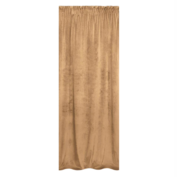 Curtain 140 x 270 Decorative Velvet Soft Mustard