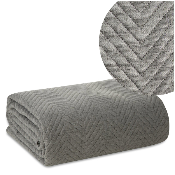 Bedspread 220 x 240 Quilted Len3 Graphite