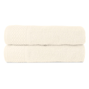 Set of 2 Towels Cotton Solano Ecru