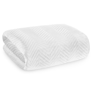 170 x 210 Decorative Velour Sofia White Bedspread