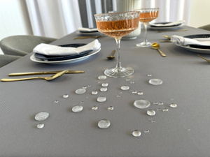 Tablecloth 150x350 Stain-Resistant Surbo Light Grey