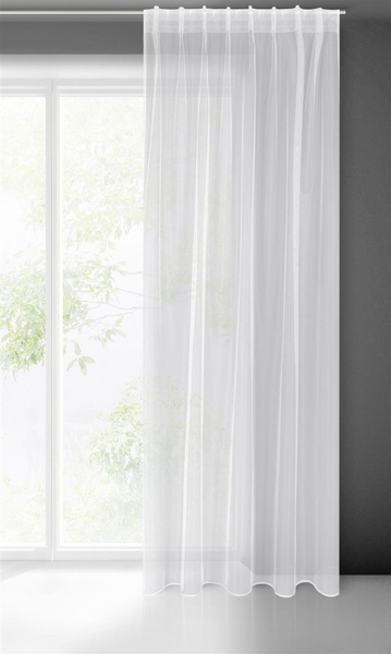 Decorative Curtain Tonia 140 x 270 Tape White