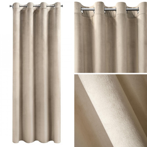Curtain 140 x 250 Decorative Velvet Melanie Beige