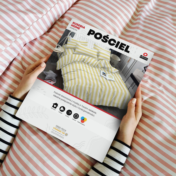 Pościel 160 x 200 3cz Mikrofibra w Pasy Eusebia Home 04