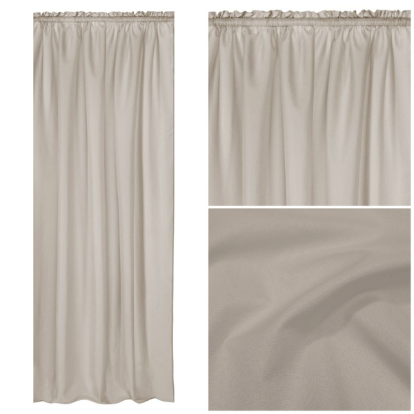 Zasłona 140 x 250 Ogrodowa na Taśmie Gaia Taupe