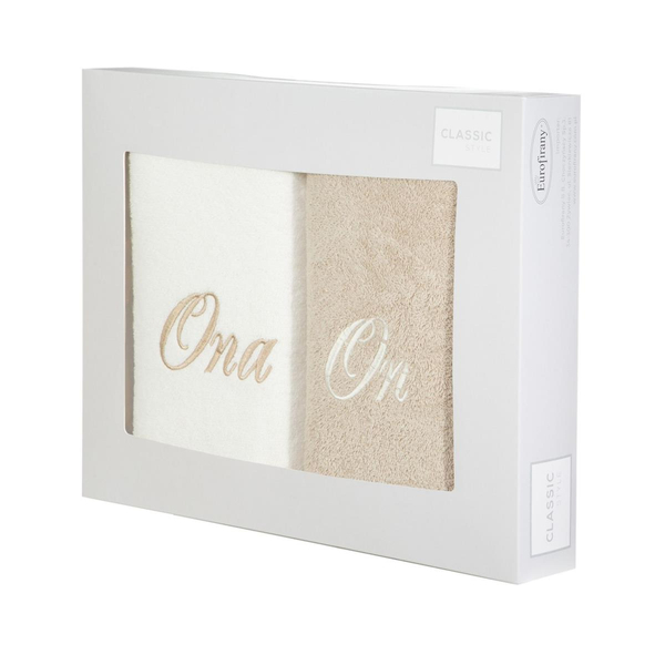 Komplet Ręczników On Ona 2 2 szt. 70 x 140 Kr+Be