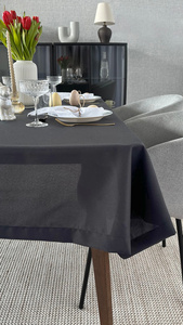 Tablecloth 140x220 Stainproof Classic Savio Graphite