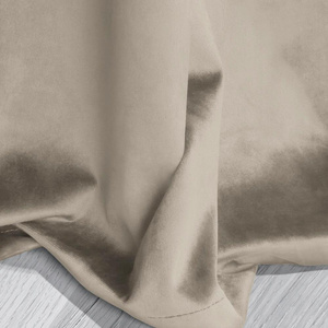 Curtain 140 x 250 Decorative Velvet Glossy Beige