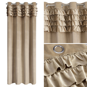 Curtain 140 x 250 Decorative Eyelets Erin C.Beige