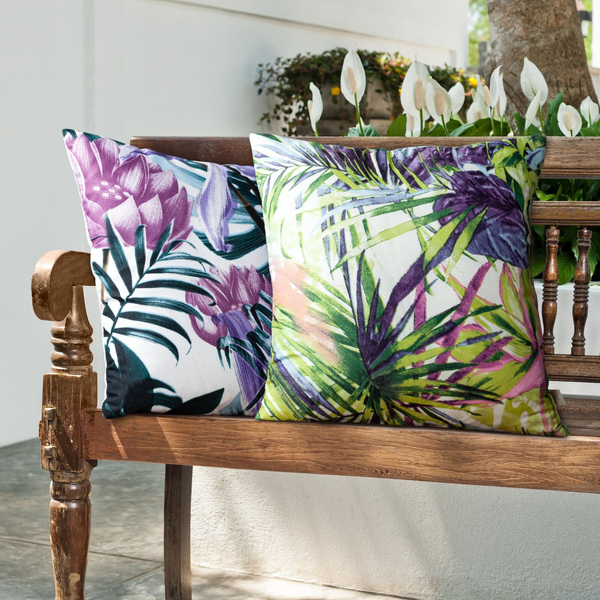 40 x 40 Decorative Rommy Green+Purple pillowcase