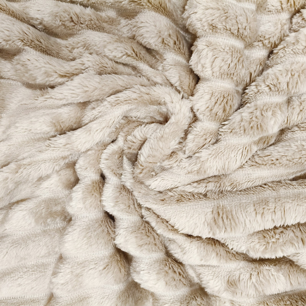 Blanket 200 x 220 Microfiber Stamped Stripes Nuvio 01