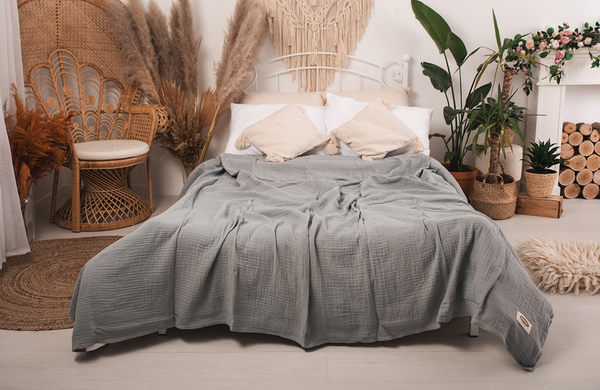 240 x 210 Decorative Muslin Bedspread 44