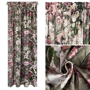Curtain 140 x 270 Decorative Glory Zie+Pink