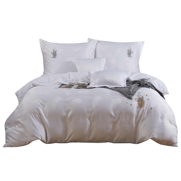 Pościel 160 x 200 5cz Atłasowa Haftowana AT010