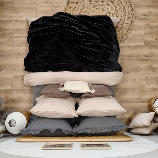 Koc 200 x 220 Akrylowy Jednolity Ciepły Yasemin 02