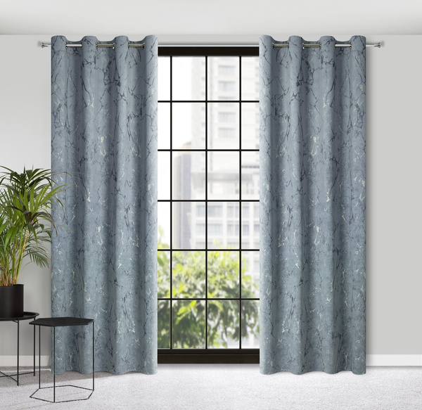 Zasłona Velvet Wera 140 x 250 Przelotka Grafitowy