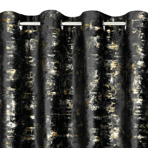 Curtain 140 x 250 Velvet Eyelets Tami Black
