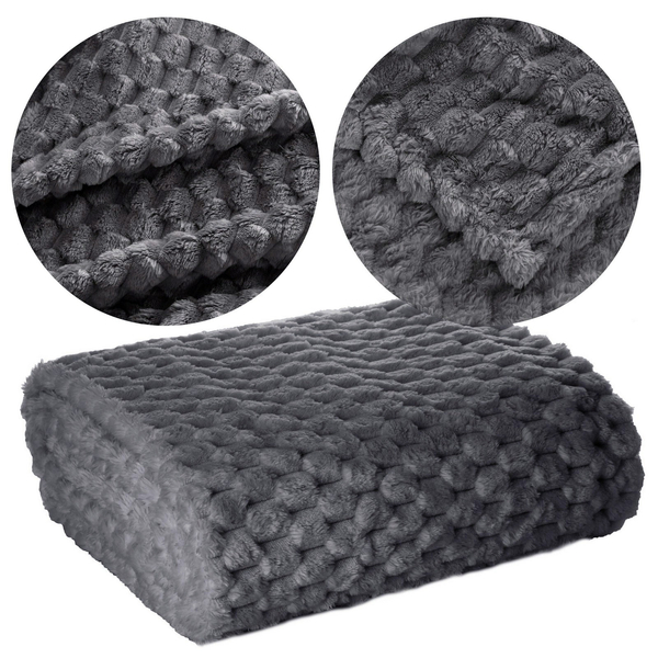 Blanket 150 x 200 Microfiber Design Cindy6 Steel