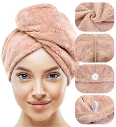 Turban 65 x 25 Ręcznik Mikrofibra Aki Beż