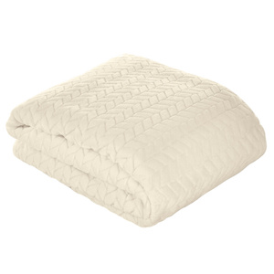 Koc 220 x 200 Mikrofibra Design Cindy Beż