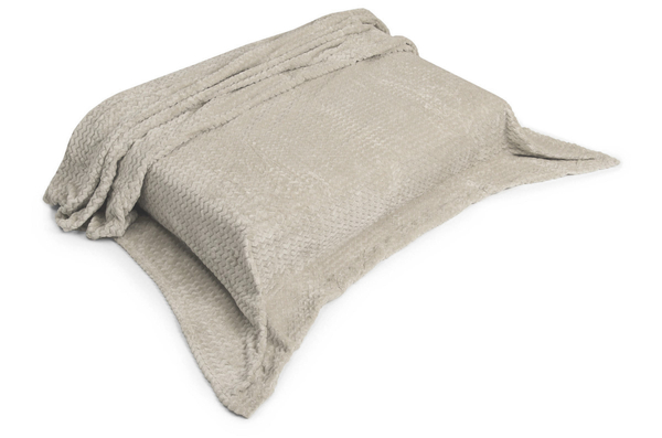 Koc 160 x 200 Mikrofibra Zygzak Wytłaczana Mysi