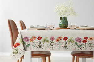140 x 180 Decorative Tapestry Tablecloth 1239 Popie