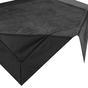 85 x 85 Decorative Velvet Tablecloth Black