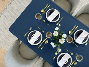 Tablecloth 110x160 Stain-Resistant Surbo Navy Blue