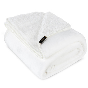 Blanket 170 x 210 Microfiber Double-sided Tedy White