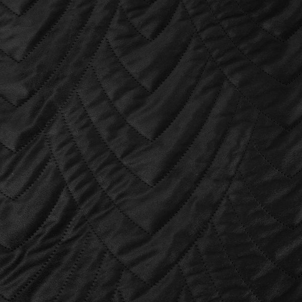 Narzuta 170 x 210 Pikowana Velvet Luiz6 Czarny