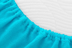 Terry sheet with elastic 011_D Turquoise 80x160