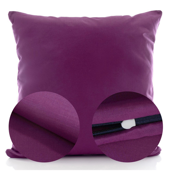 Cotton pillowcase 50 x 50 Uniform Ola Plum Purple