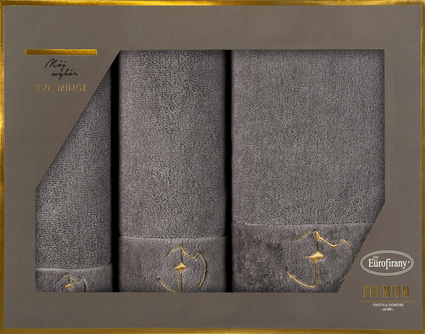 Komplet Ręczników 3 szt. Eva Minge GAJA Srebrny