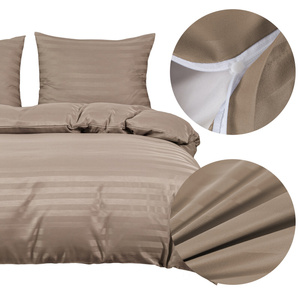 Bedding 220 x 200 3pc Satin Stripes Ramiro 01