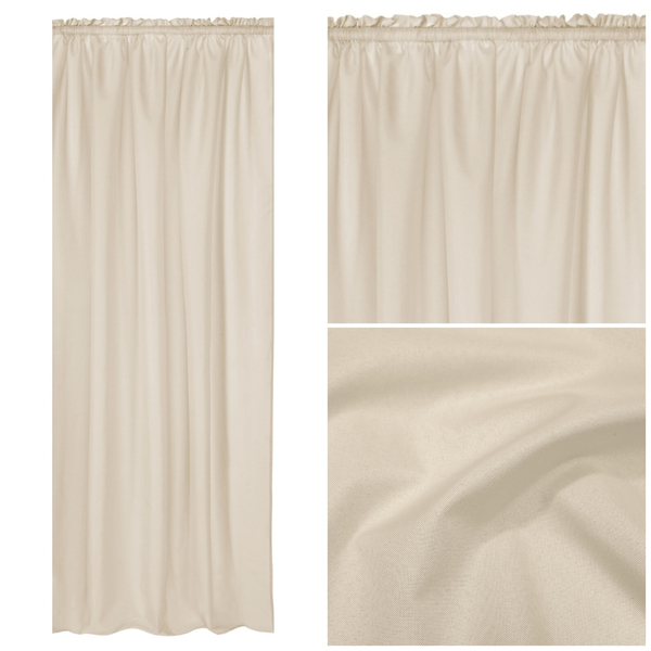 Curtain 140 x 250 Garden with Tape Gaia J.Beige
