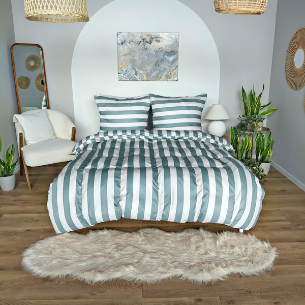 Pościel 140 x 200 2cz Mikrofibra w Pasy Eusebia Home 07