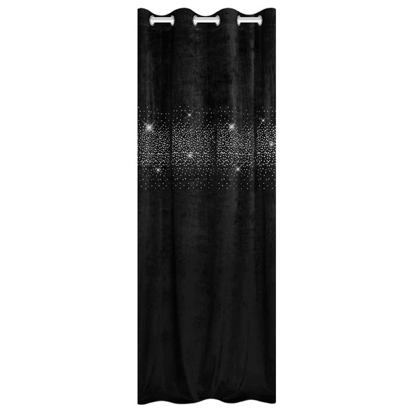 Zasłona 140 x 250 Dekoracyjna Welur Shiny Czarny