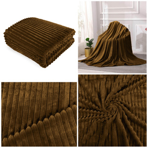 Blanket 200 x 220 Microfiber Embossed Ardea Stripes 61