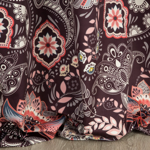 Curtain 140 x 250 Decorative Velvet Mirei Maroon