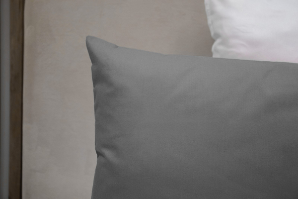 Cotton pillowcase 50 x 50 Solid Ola Graphite Graphite
