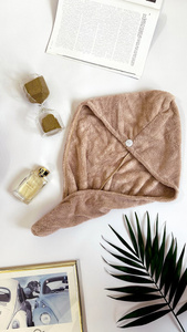 Turban 65 x 25 Ręcznik Mikrofibra Aki Beż