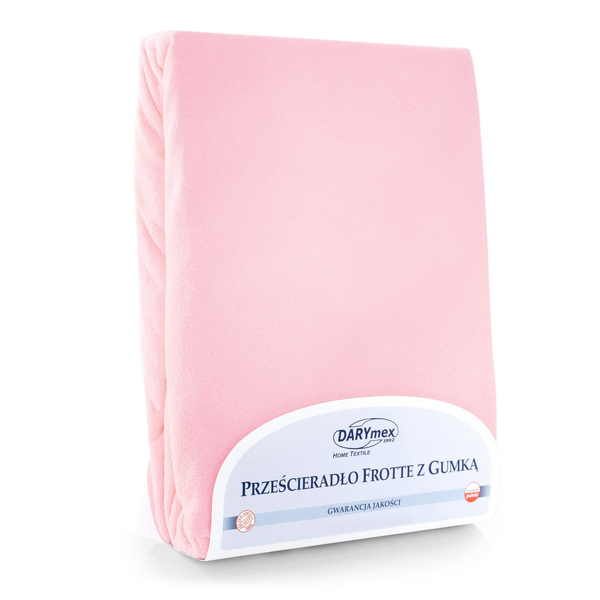 Terry sheet with elastic 006_D Pink 200x220