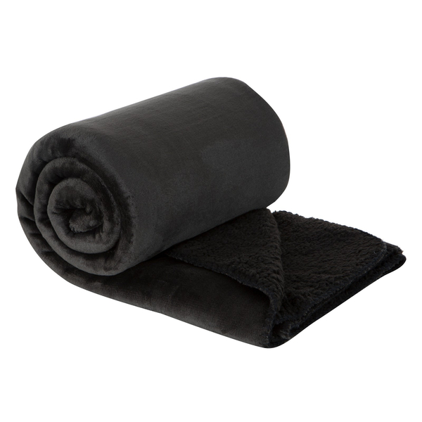 Blanket 150 x 200 Microfiber Two-sided Tedy Black