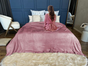 Blanket 160 x 200 Microfiber Solid Juana 10