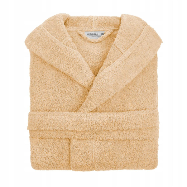 Unisex Cotton Robe with HoodL/XL Beige