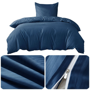 Bedding 140 x 200 2pc Cotton Adamaschek Navy Blue
