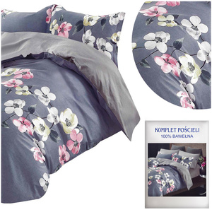 Cotton Satin Bedding in Flowers Double-sided No. A1141 200x220NP 3 parts