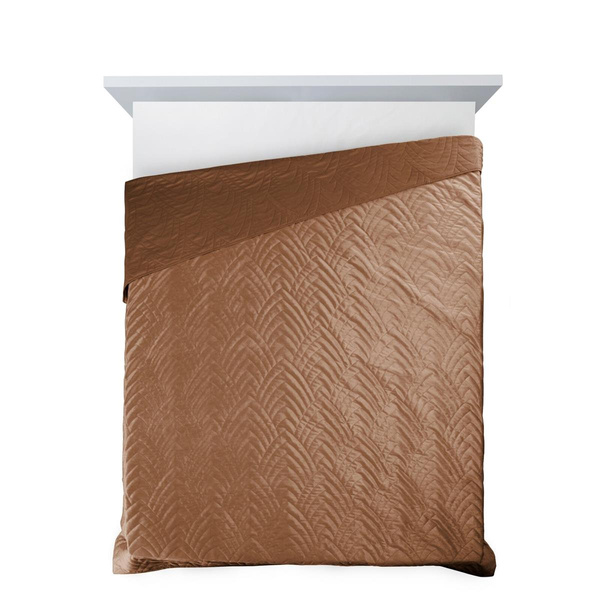 Narzuta 200 x 220 Pikowana Velvet Luiz6 Cegła